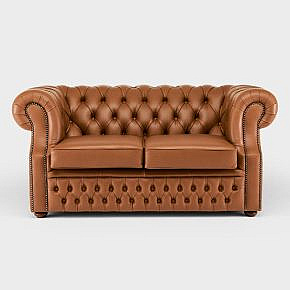 Ledercouch Chesterfield 2-Sitzer