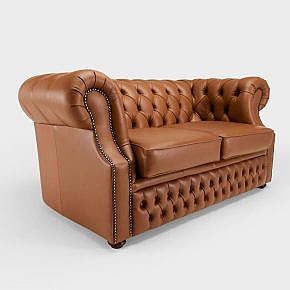 Ledercouch Chesterfield 2-Sitzer